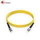3M Fiber Optical Patch Cord, ST UPC to ST UPC, Simplex, 1 Fiber, Single Mode(OS2), Riser (OFNR), 2.0mm, Tight-Buffered, Yellow